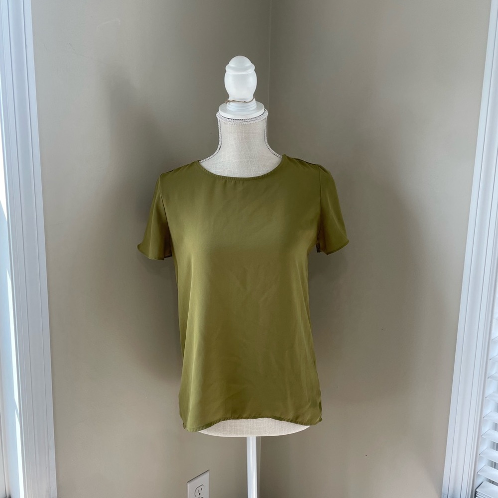 LOFT green blouse